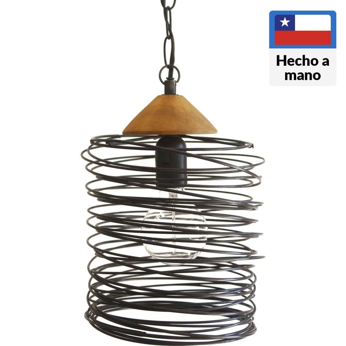 CAROLD STEVENS - Lámpara Colgante Ondas Alambre Metal Blanco