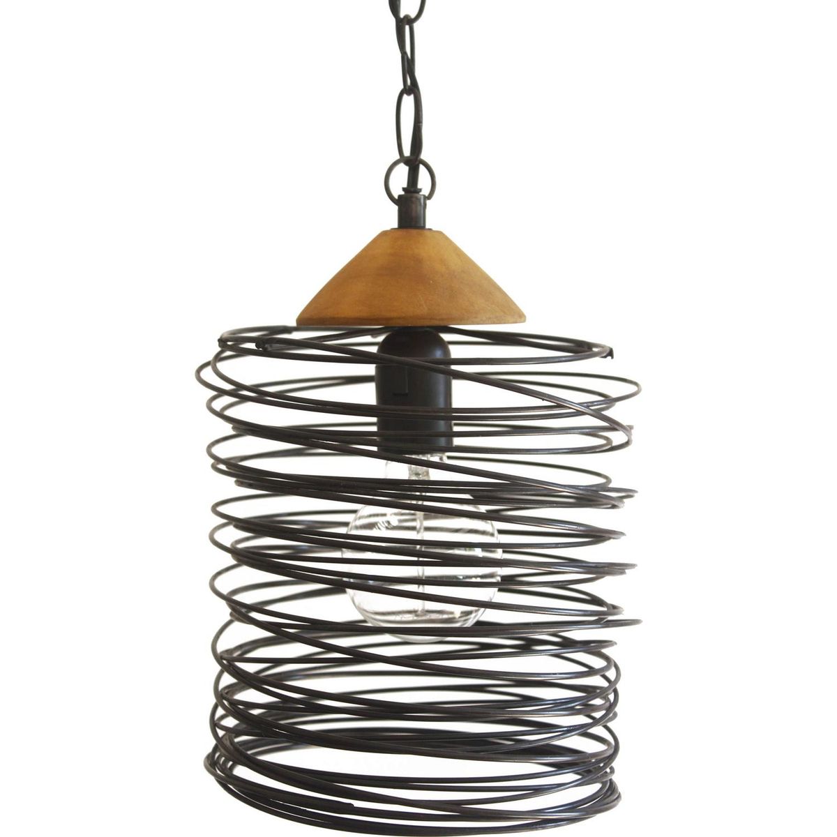 CAROLD STEVENS - Lámpara Colgante Ondas Alambre Metal Blanco