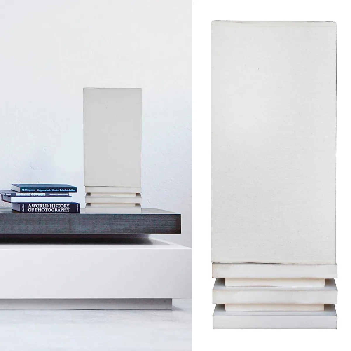 CASA BONITA - Lámpara Mesa VEL BL Blanco 30x40 cm