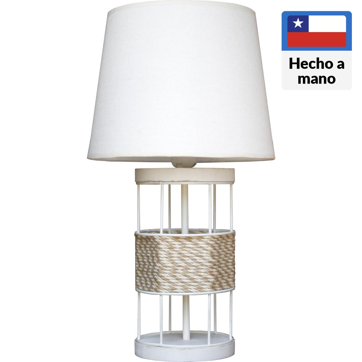 CAROLD STEVENS - Lámpara de Velador Vel Jau Blanco 25x42 cm