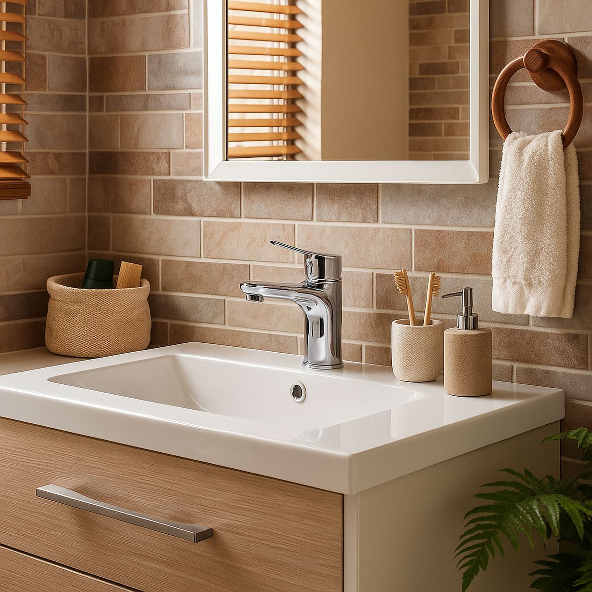 TEBISA - Monomando Lavamanos Akei Cromado