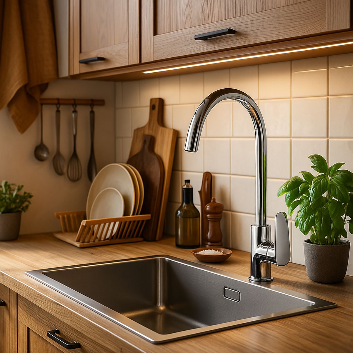 TEBISA - Monomando para Lavaplatos Talia Gris