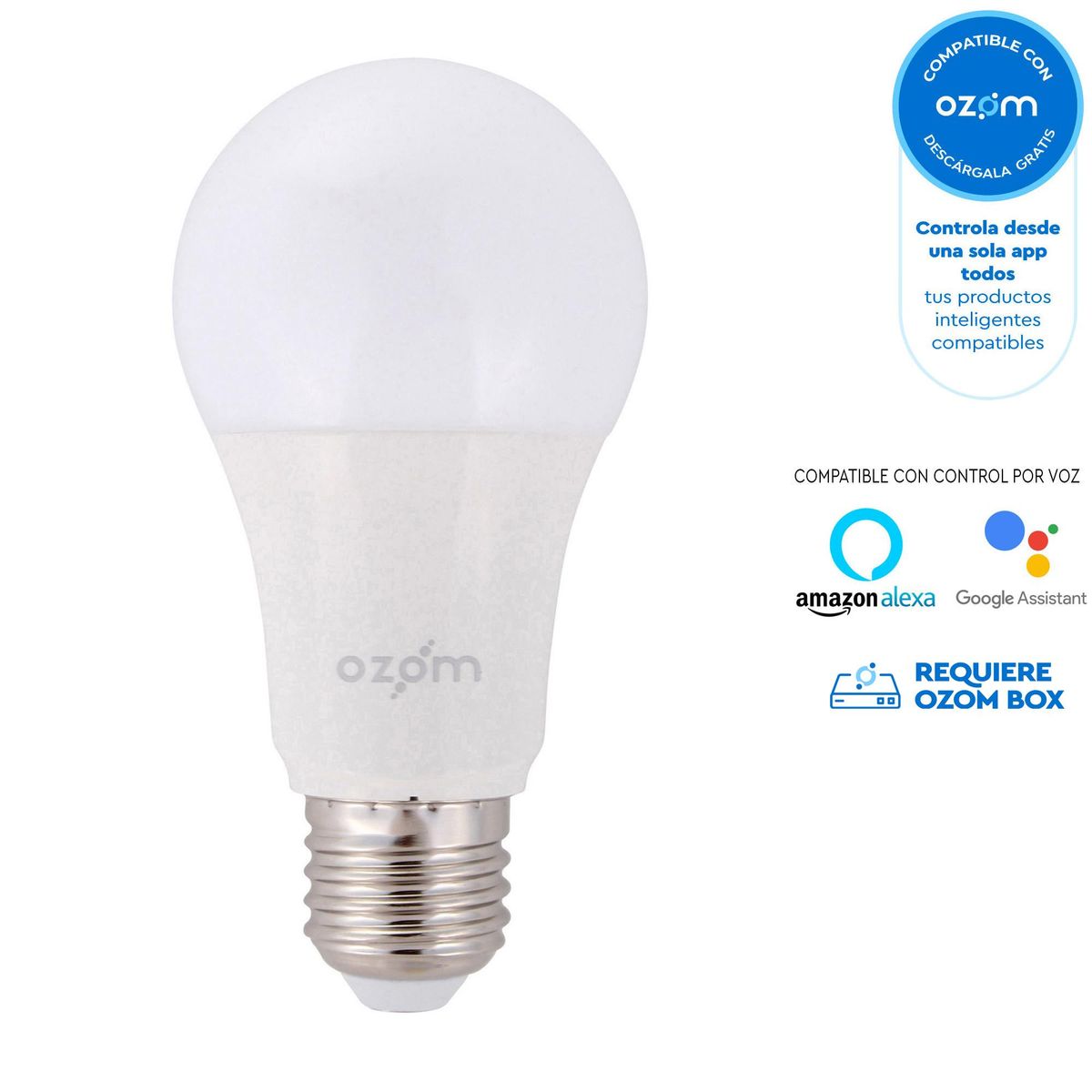 OZOM -  60 W E27 806 lm Luz Neutro