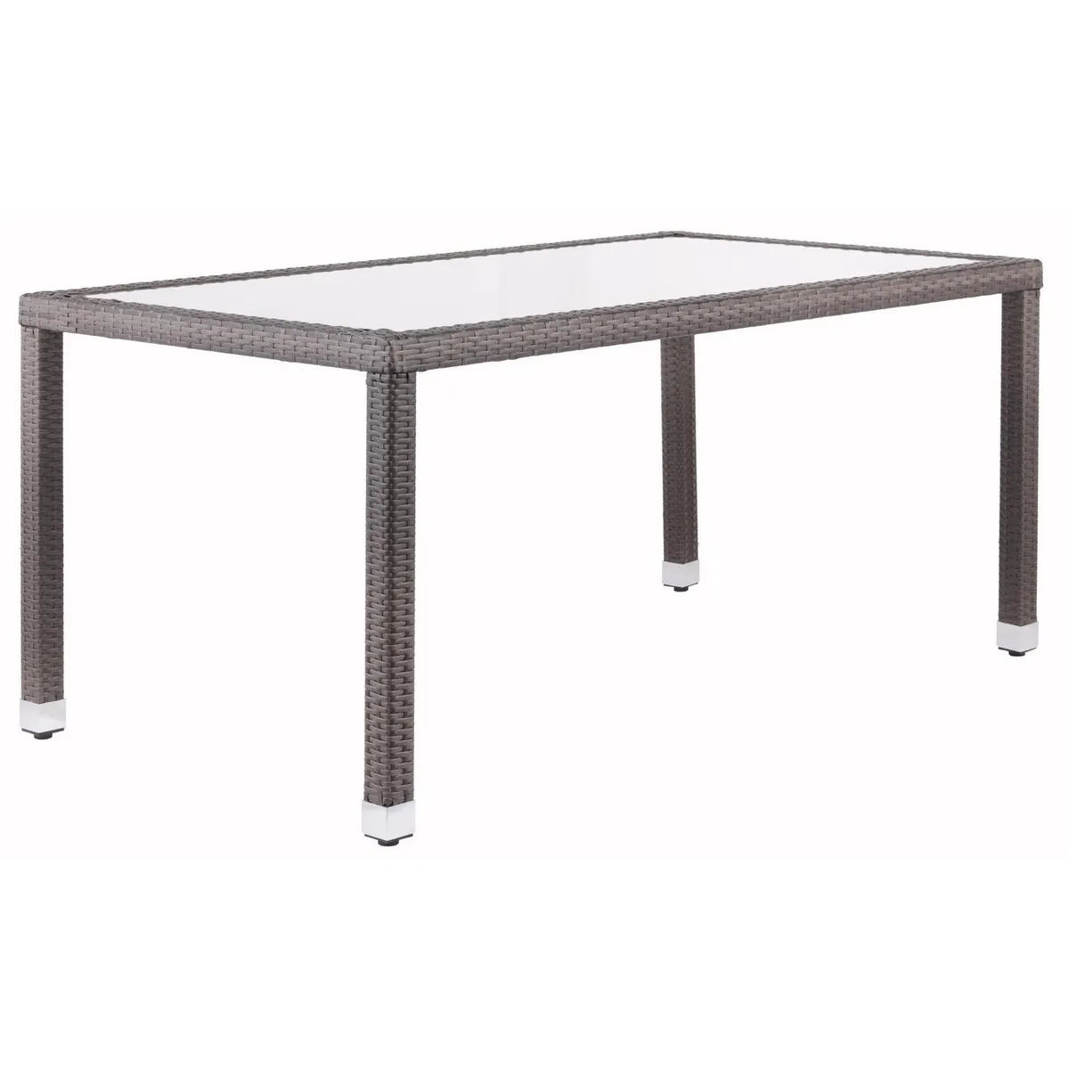 JUST HOME COLLECTION - Mesa de Terraza Rectangular Metal 90x75x160 cm Café