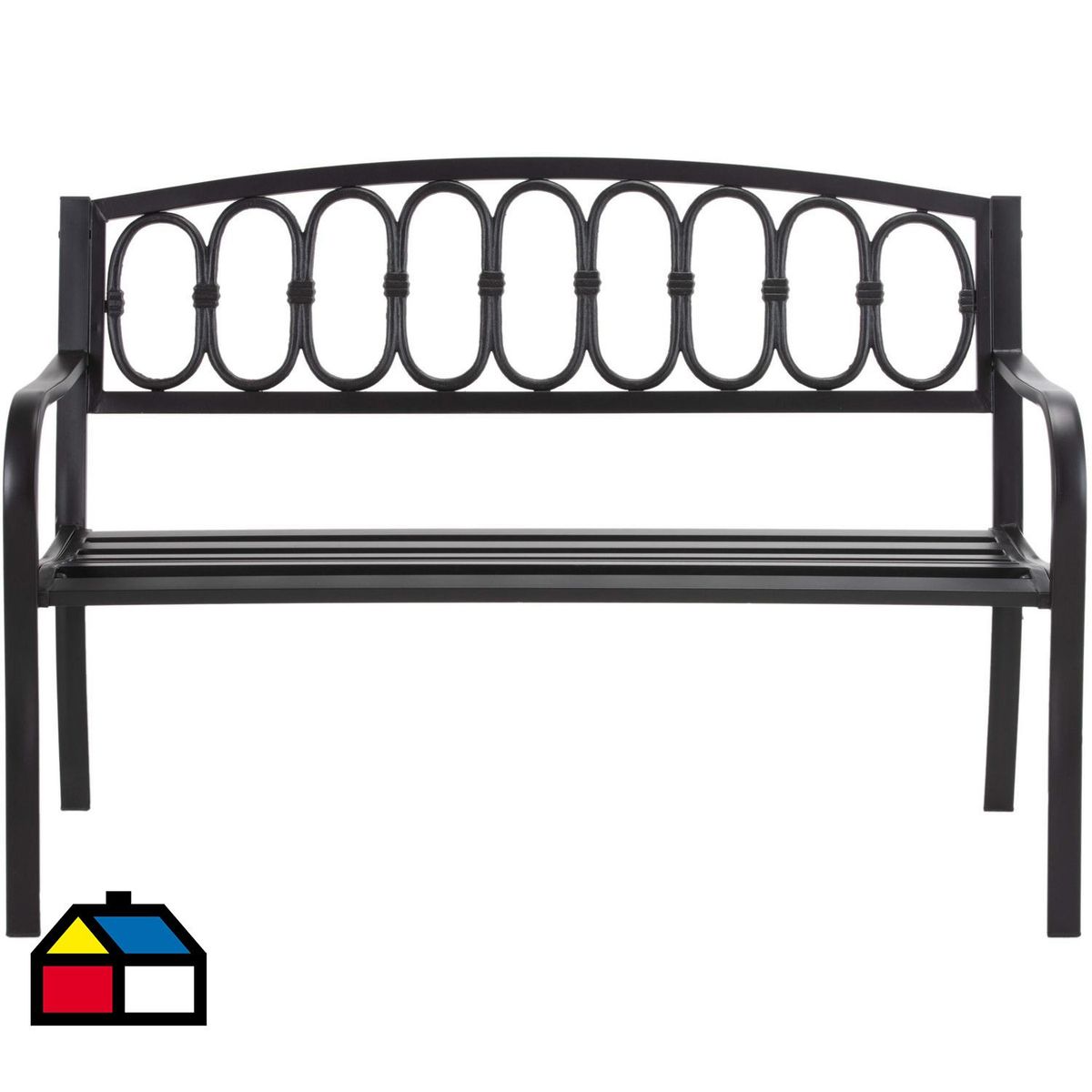 JUST HOME COLLECTION - Banco para Terraza Acero 87x127x87 cm