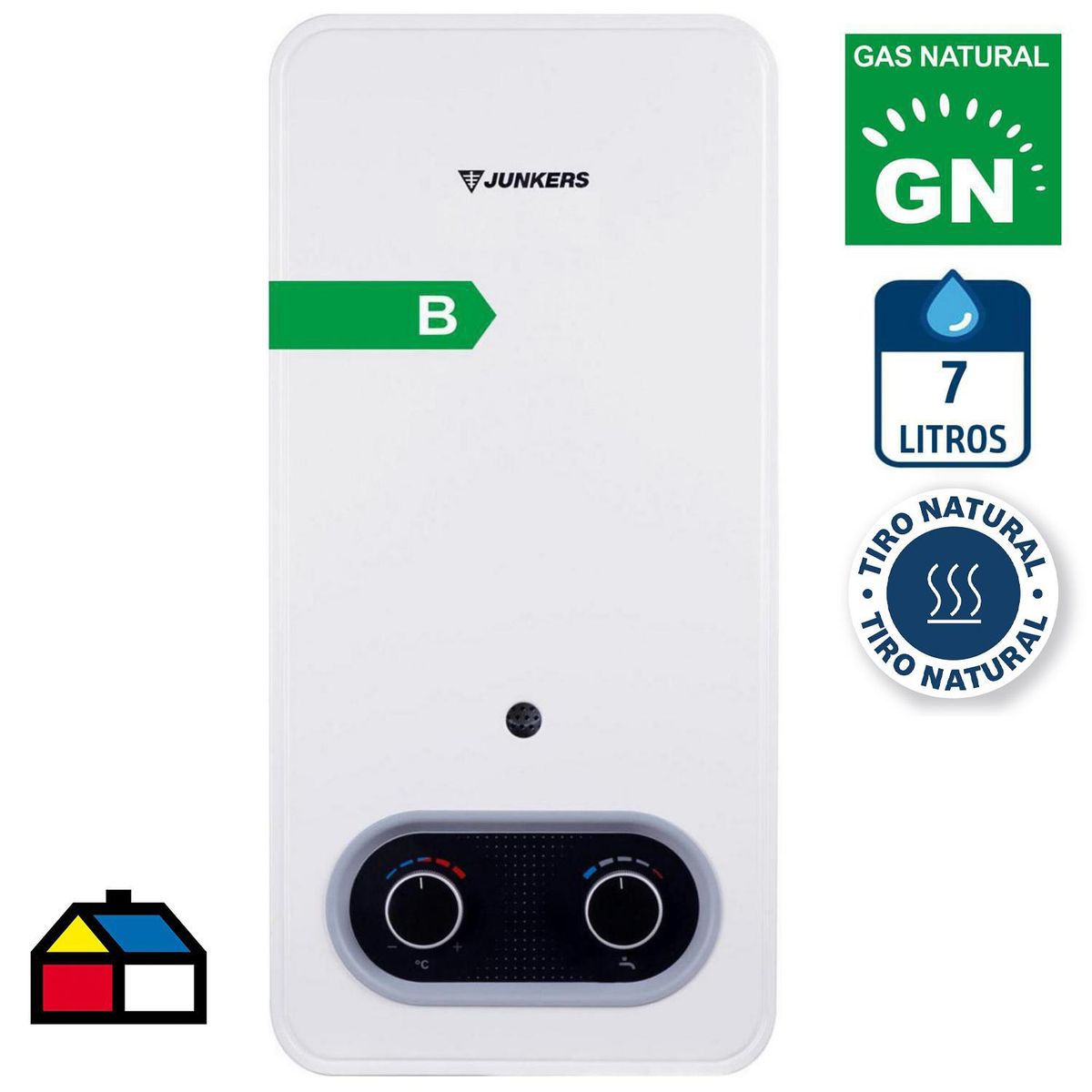 JUNKERS - Calefont Gas Natural 7 Litros Tiro Natural Microturbina