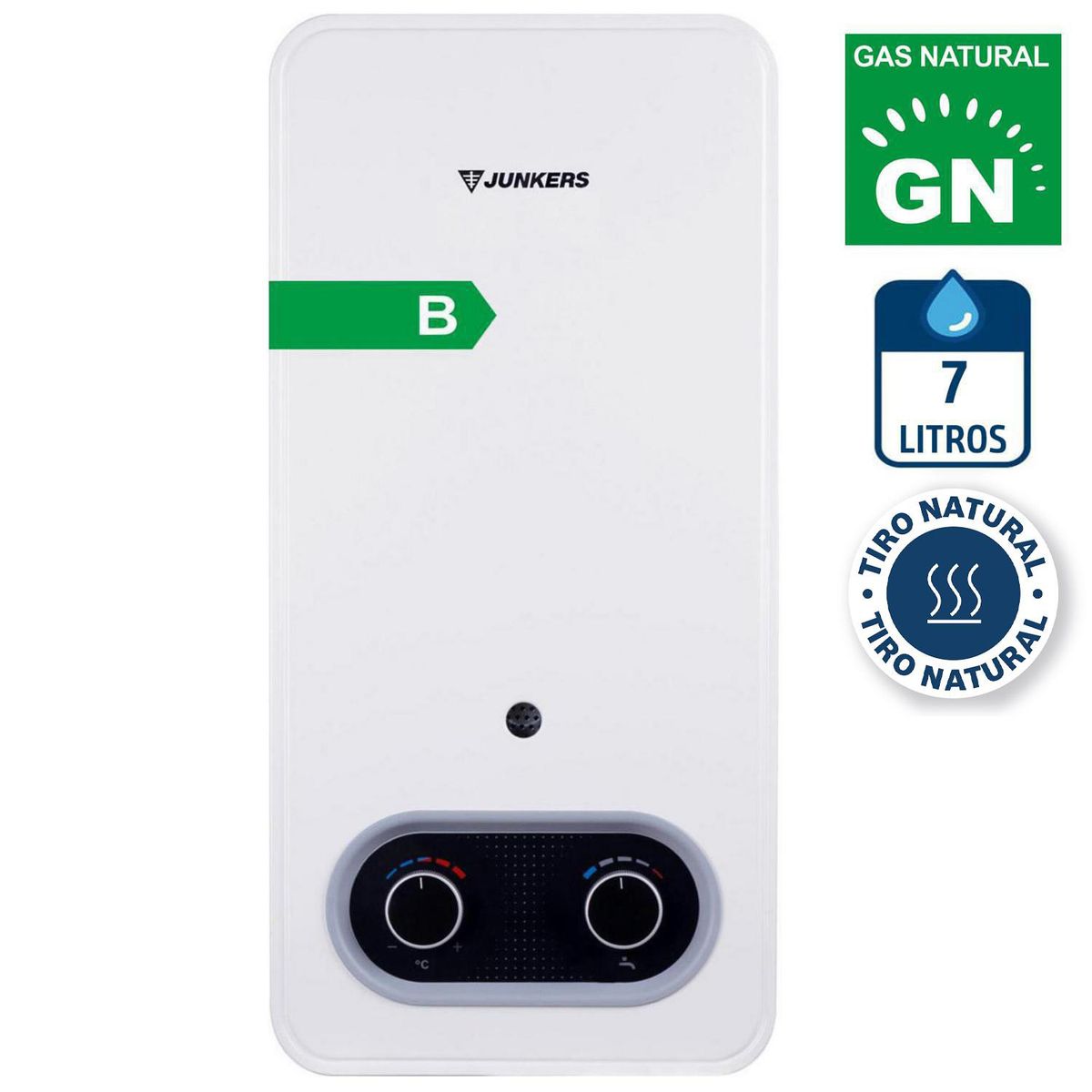 JUNKERS - Calefont Gas Natural 7 Litros Tiro Natural Microturbina