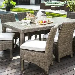 JUST HOME COLLECTION - Juego de Comedor de Terraza Deli 8 Personas Café