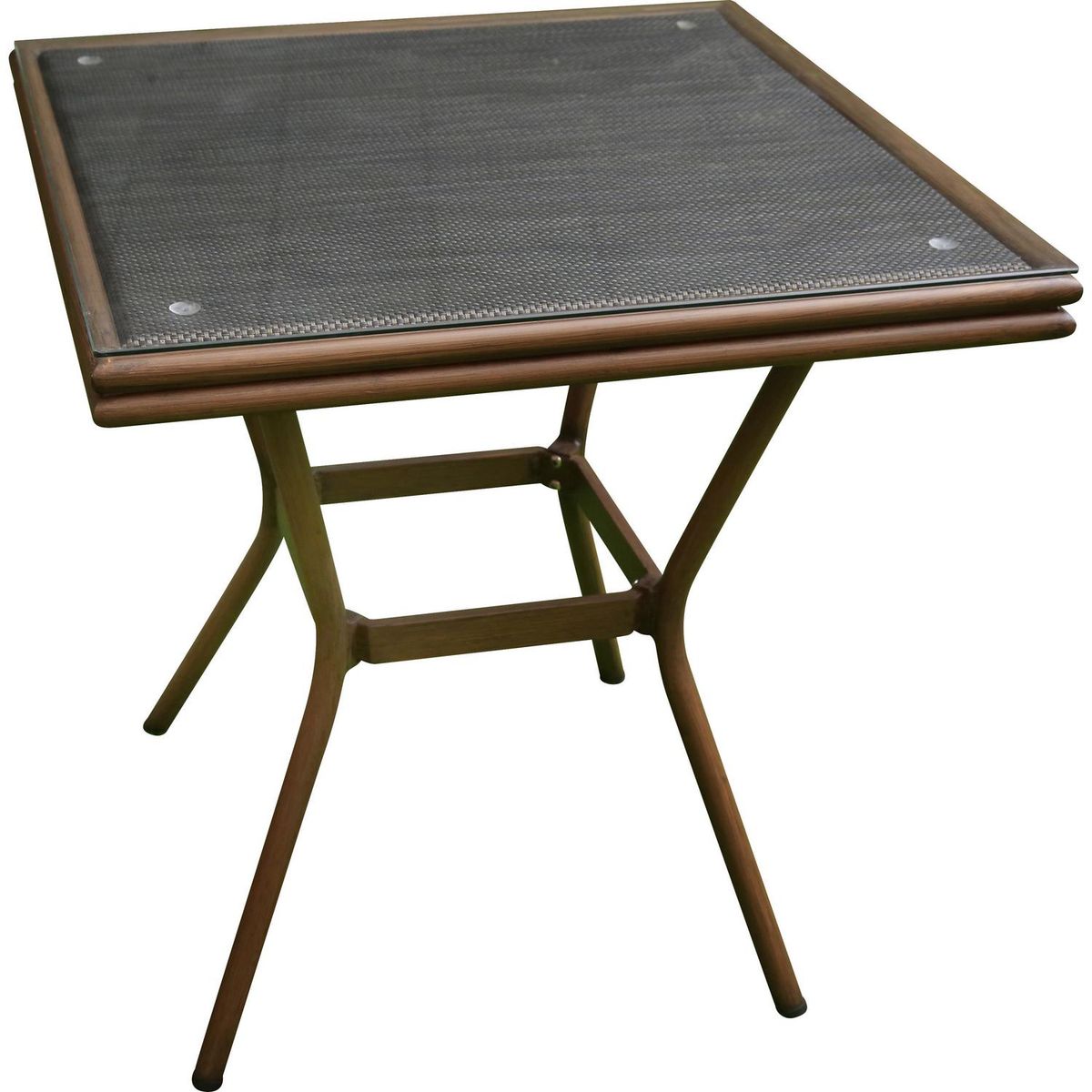 GRUPO LINK - Mesa de Coffe Cuadrada Metal 70x74x70 cm Café