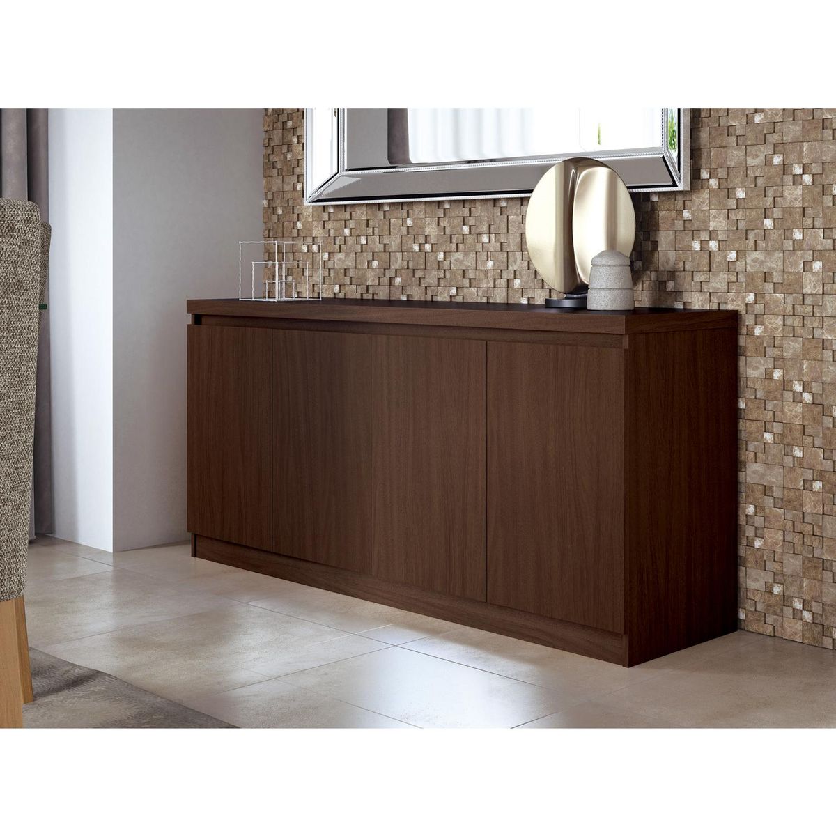 DECOCASA - Buffet 160x44x72 cm castaño