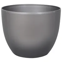 Macetero de plástico 30 cm plata