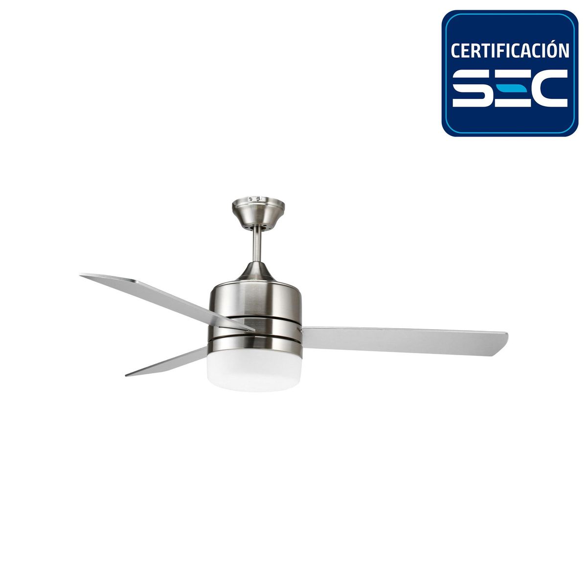 JUST HOME COLLECTION - Ventilador de Techo Metal 3 aspas Niquel