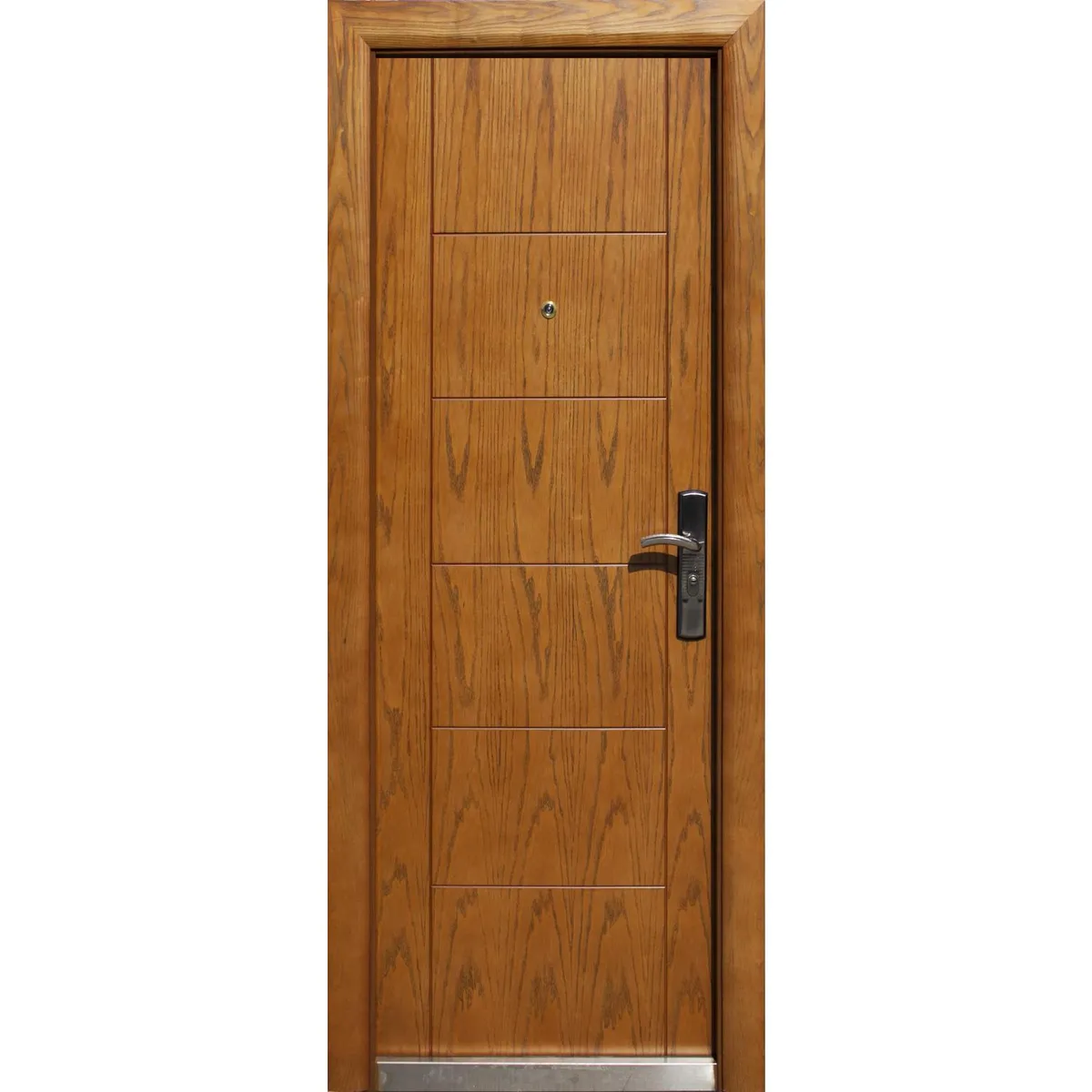HOLZTEK - Puerta Exterior Acero 86x205 cm Seguridad Der Natural