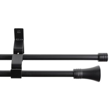 Set de Barra Doble Muro 16/19 mm extensible 170-320 cm Cnico Negro