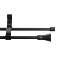 Set de Barra Doble Muro 16/19 mm extensible 170-320 cm Cónico Negro