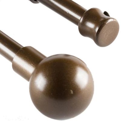 Imagen 2 del producto Set de Barra Doble Techo 16/19 mm extensible 170-320 cm Bola Café