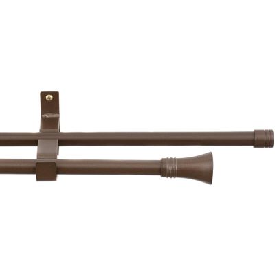 Imagen 2 del producto Set de Barra Doble Muro 16/19 mm extensible 120-210 cm Cónico Café
