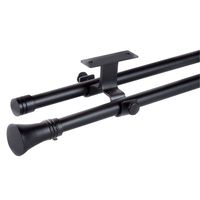 Set de Barra Doble 6/19 mm extensible 120-210 cm Cónico Negro