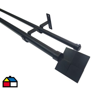 Set de Barra Doble 19/28 mm 200 cm Rombo Negro