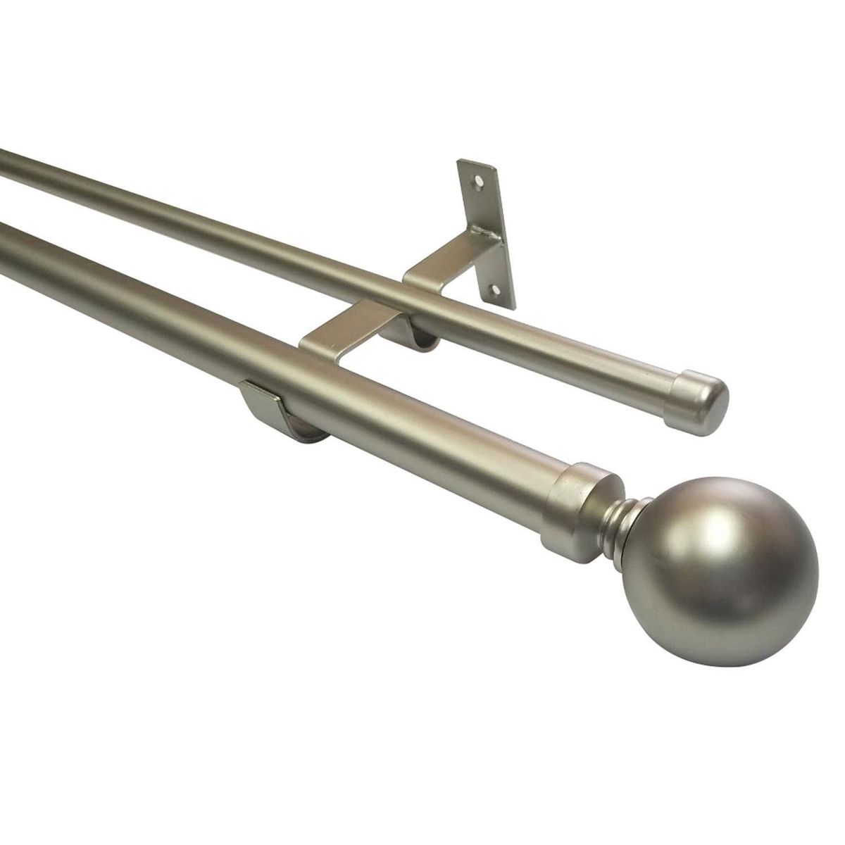 JUST HOME COLLECTION - Set de Barra Doble 19/28 mm 200 cm Bola Satín.