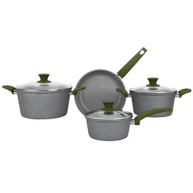 Batera de Cocina 7 piezas aluminio gris