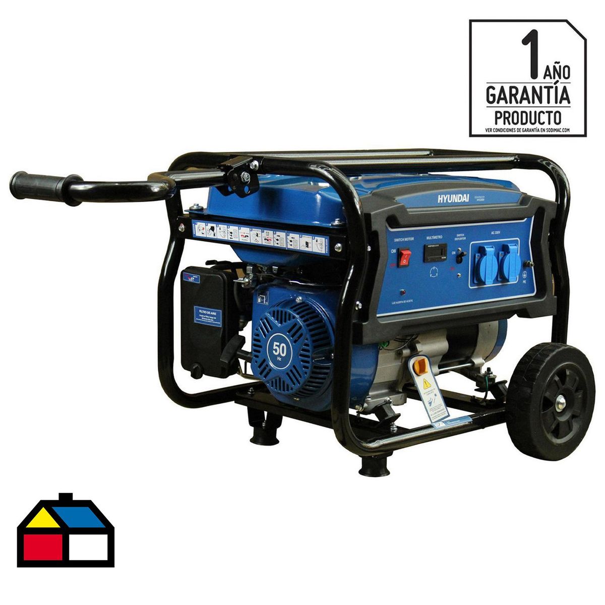 HYUNDAI - Generador Eléctrico a Gasolina Partida Manual 2200 W 15 l