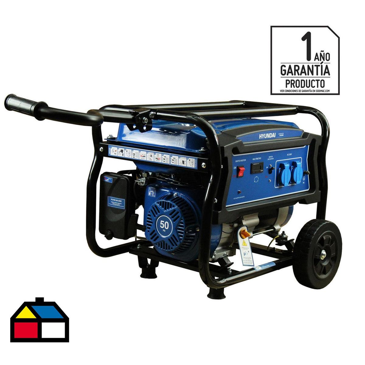 HYUNDAI - Generador Eléctrico a Gasolina Partida Manual 2800 W 15 l