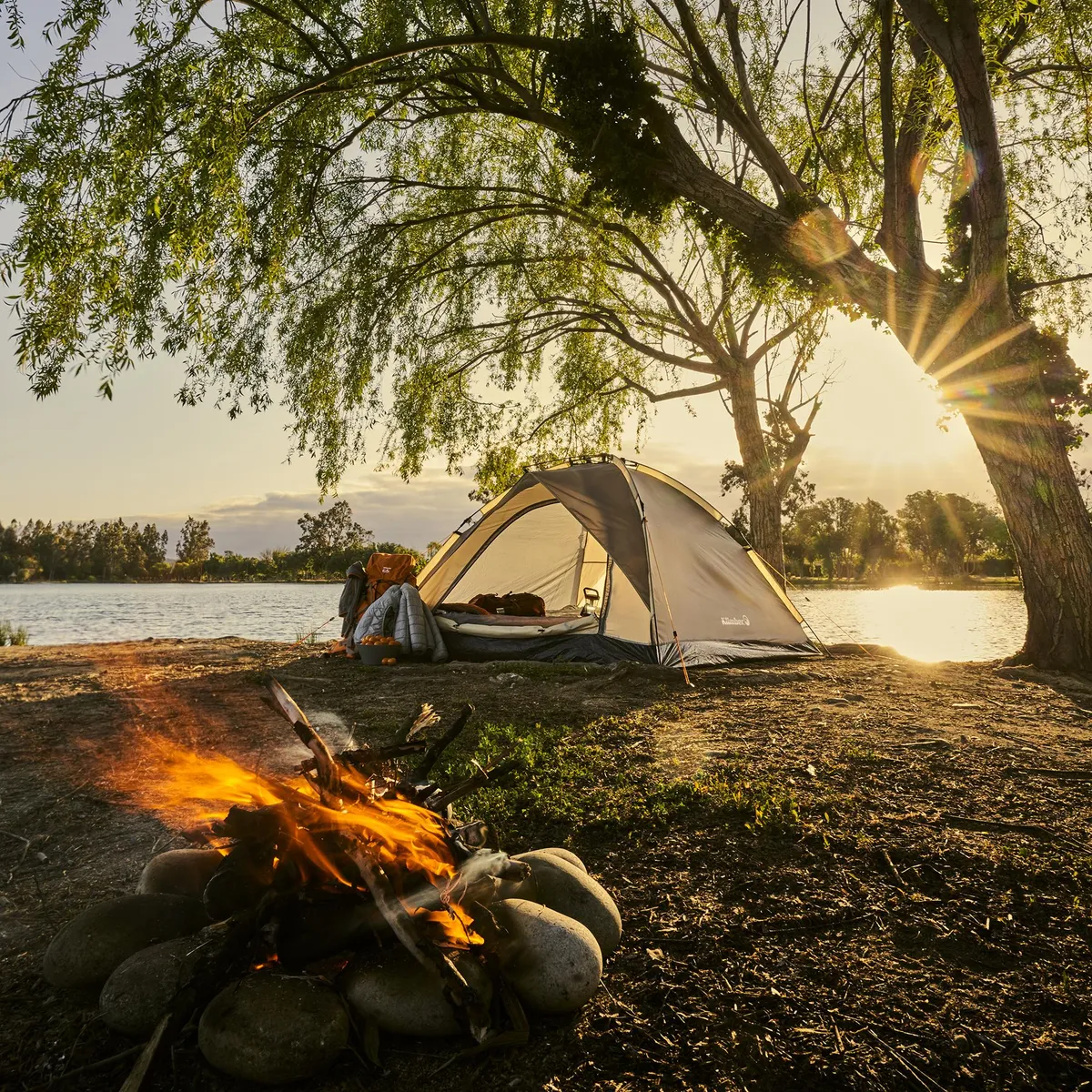 KLIMBER - Carpa Camping Armado Automático 4 Personas Taupe/gris