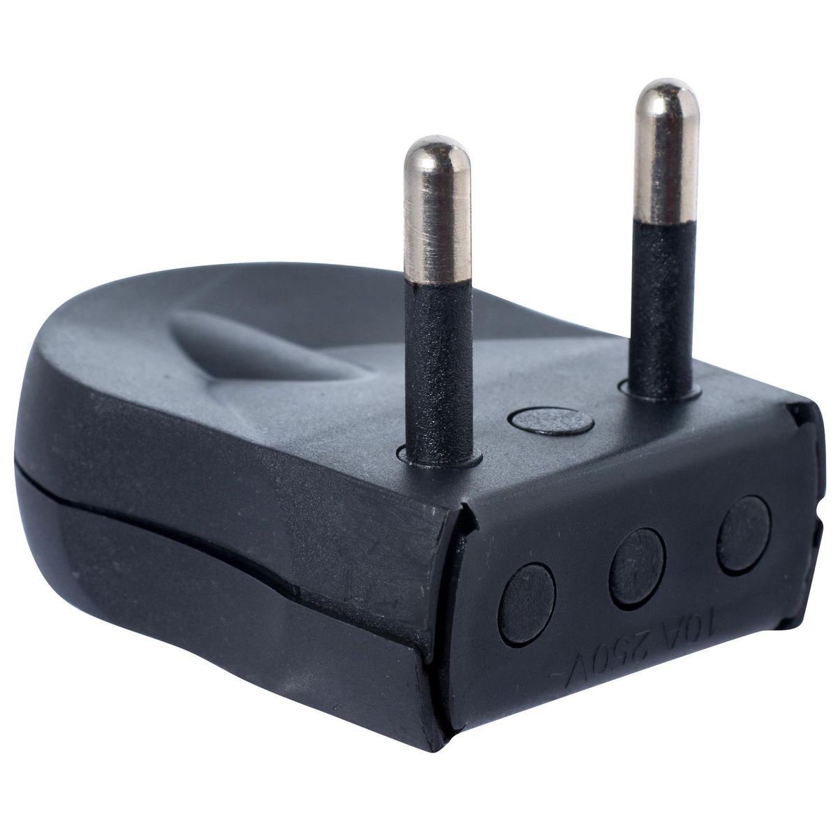 REMA - Enchufe macho volante 2p 10 A Negro