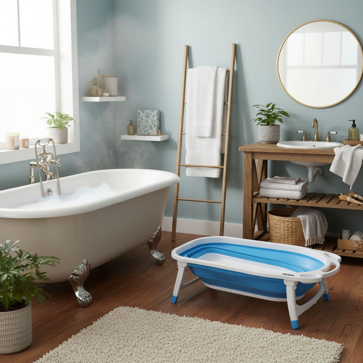 KIDSCOOL - Bañera plegable azul