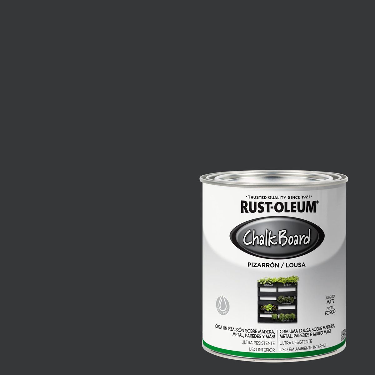 RUST OLEUM - Pintura Pizarrón Tarro 0.887 l Mate Negro