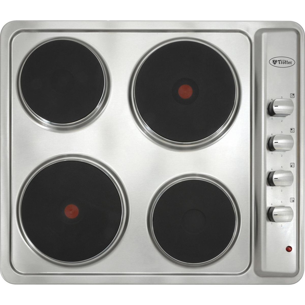 ALBIN TROTTER - Encimera Eléctrica 4 Platos Gris Strom