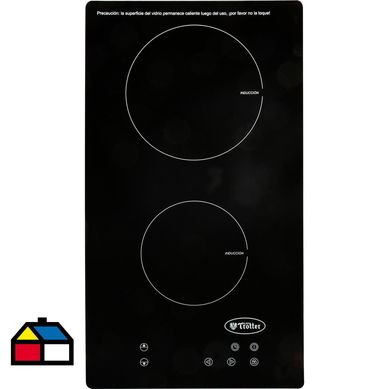 Encimera elctrica 2 quemadores negro