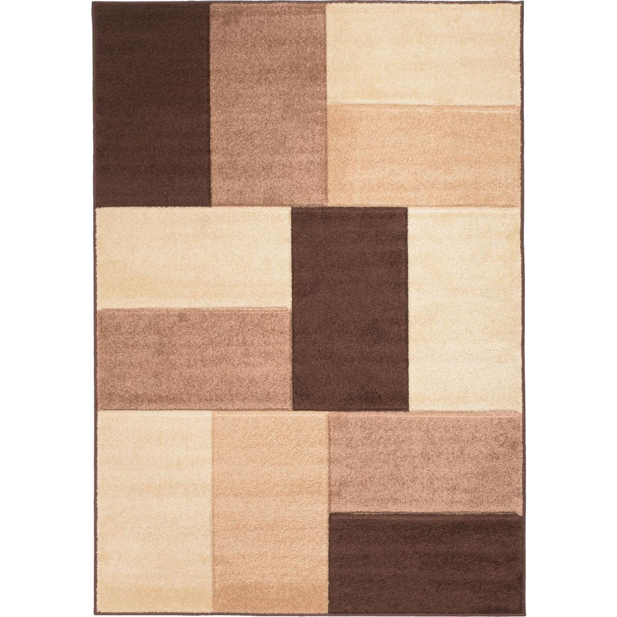 DIB - Alfombra Hawái Cuadros 133x190 cm PVC Café/beige