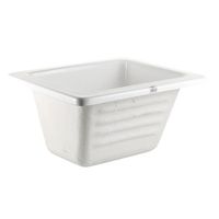 Lavadero Fibra de Vidrio Forma Rectangular Cerámica 50x28x43 cm Blanco