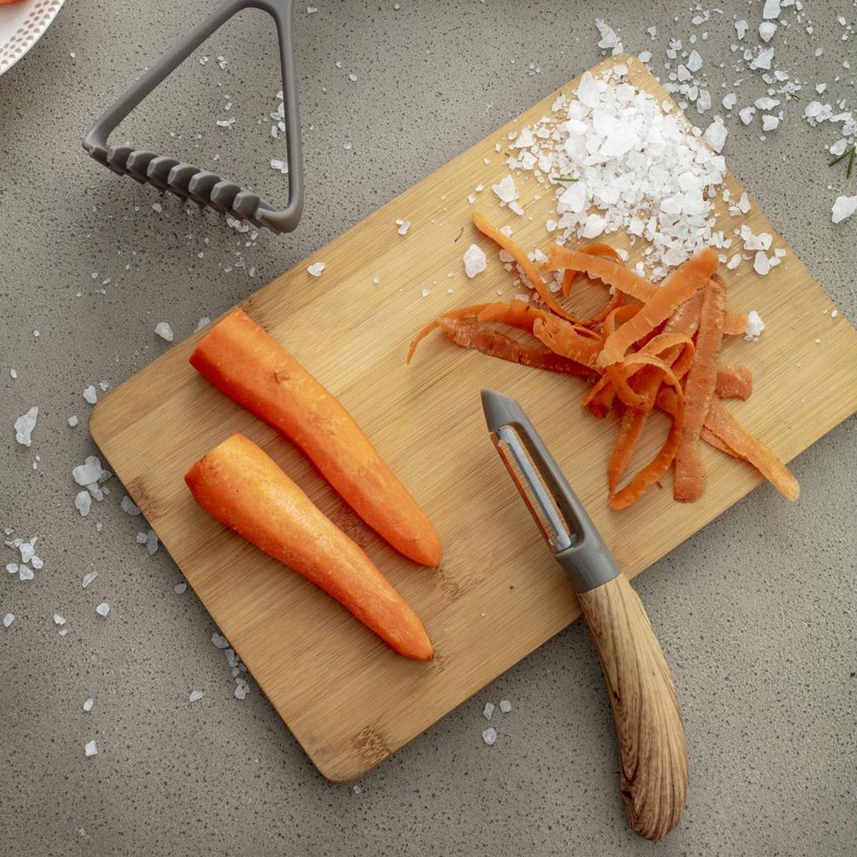 JUST HOME COLLECTION - Pelador de Mango Just Home Collection Blanco Ergonómico