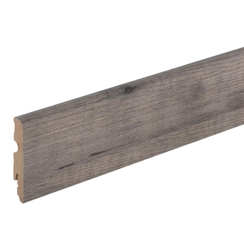 HOLZTEK - Zócalo MDF Folio Gris 10 mm 15x240 cm