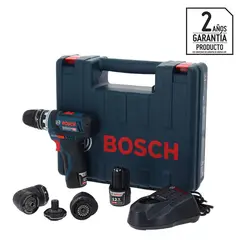 BOSCH - Taladro inalámbrico atornillador 10 mm 12V + 2 baterías