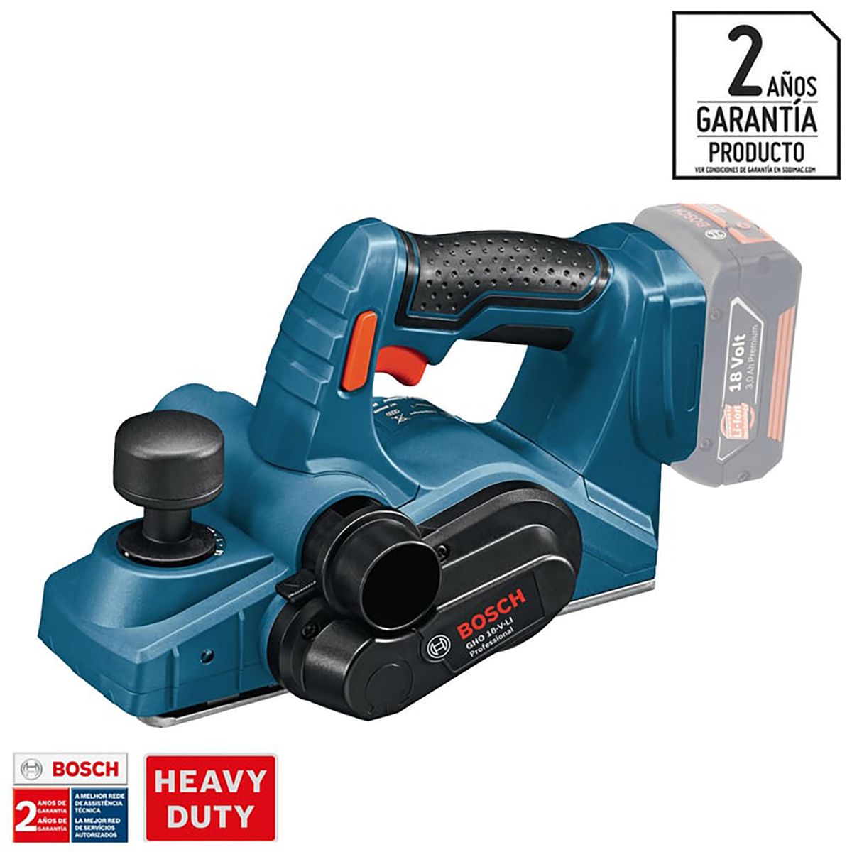 BOSCH - Cepillo inalámbrico 18V sin batería