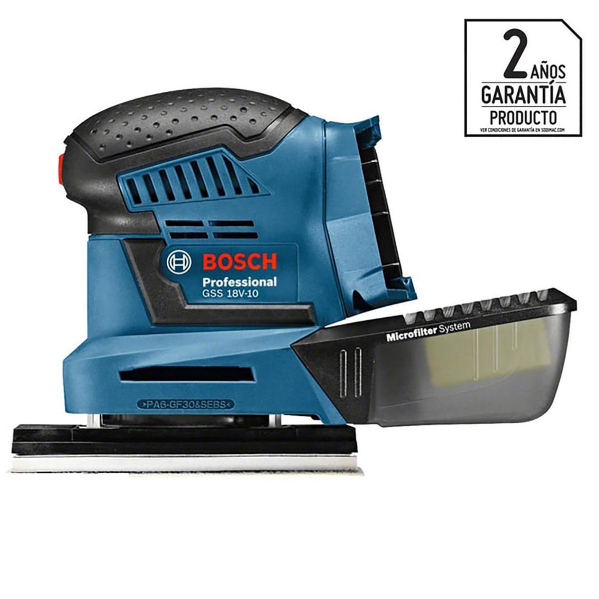 BOSCH - Lijadora orbital inalámbrica 18V sin batería