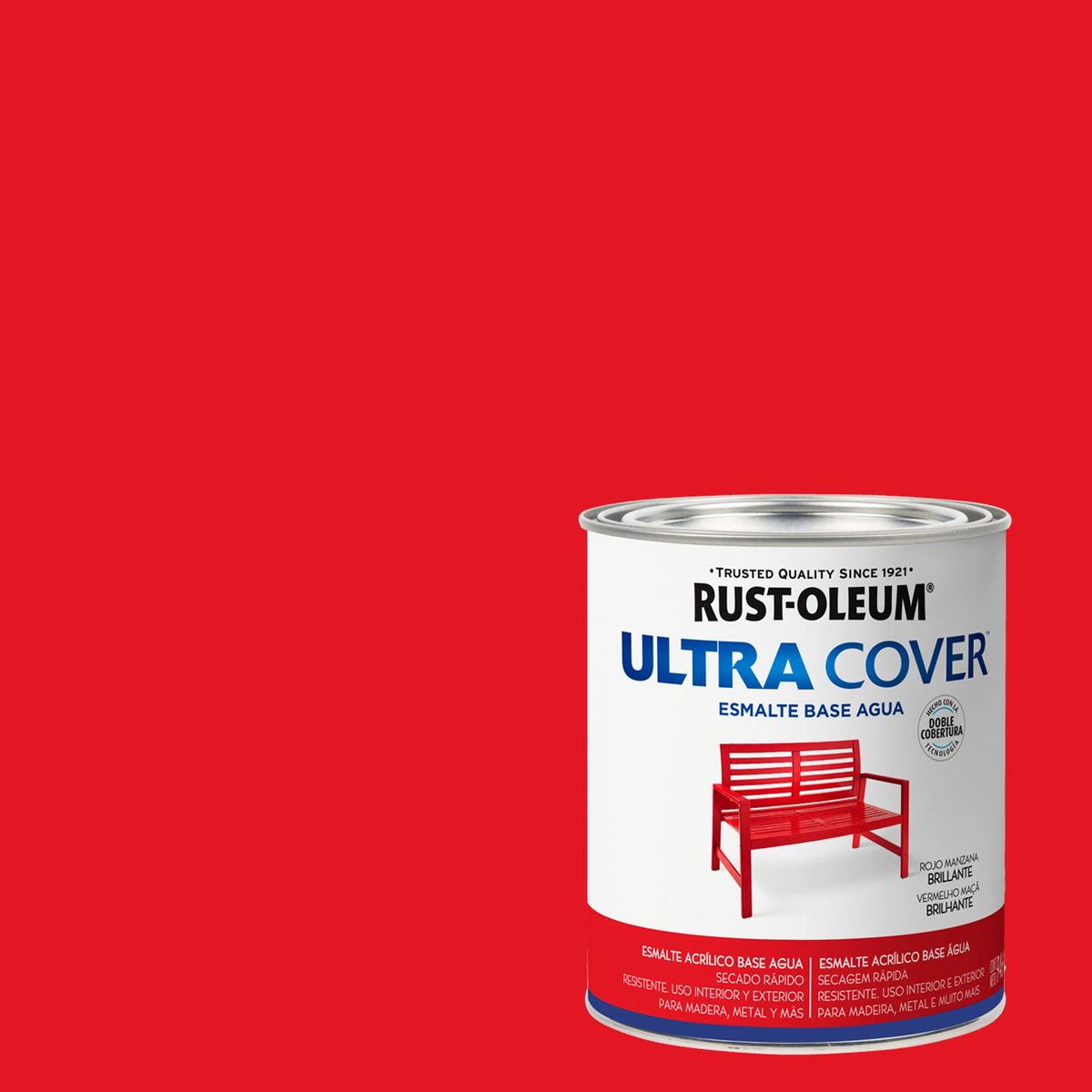 RUST OLEUM - Esmalte al Agua 0.25 galón(es) Brillante Rojo