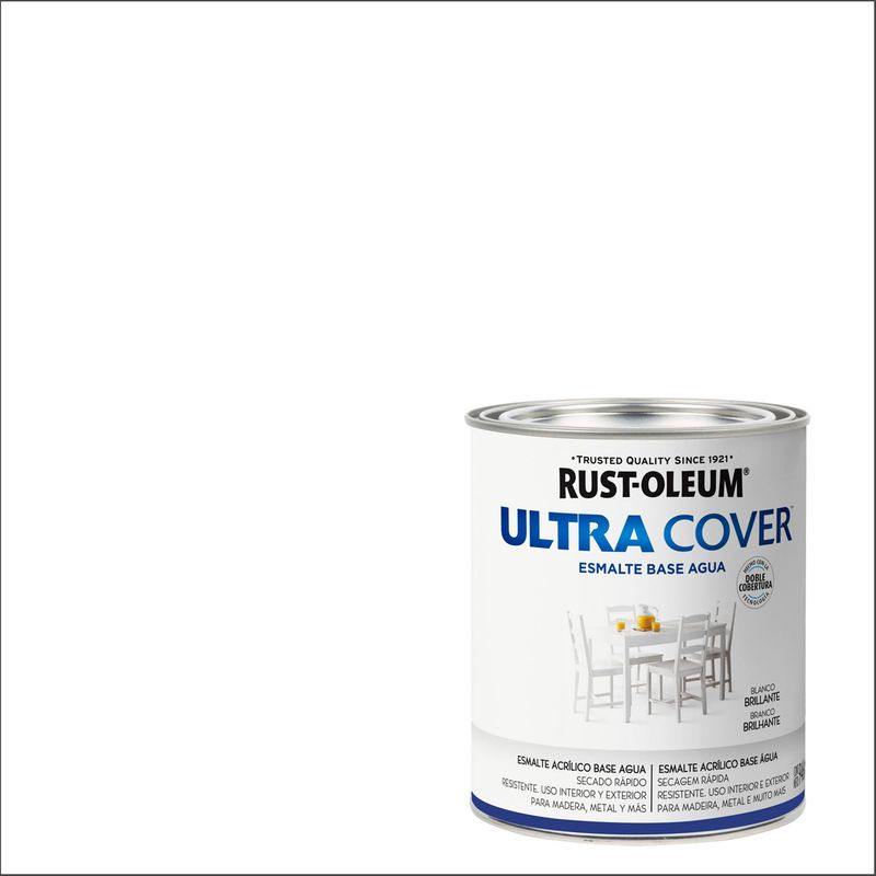 RUST OLEUM - Esmalte al Agua Brillante 0.25 galón(es) Blanco