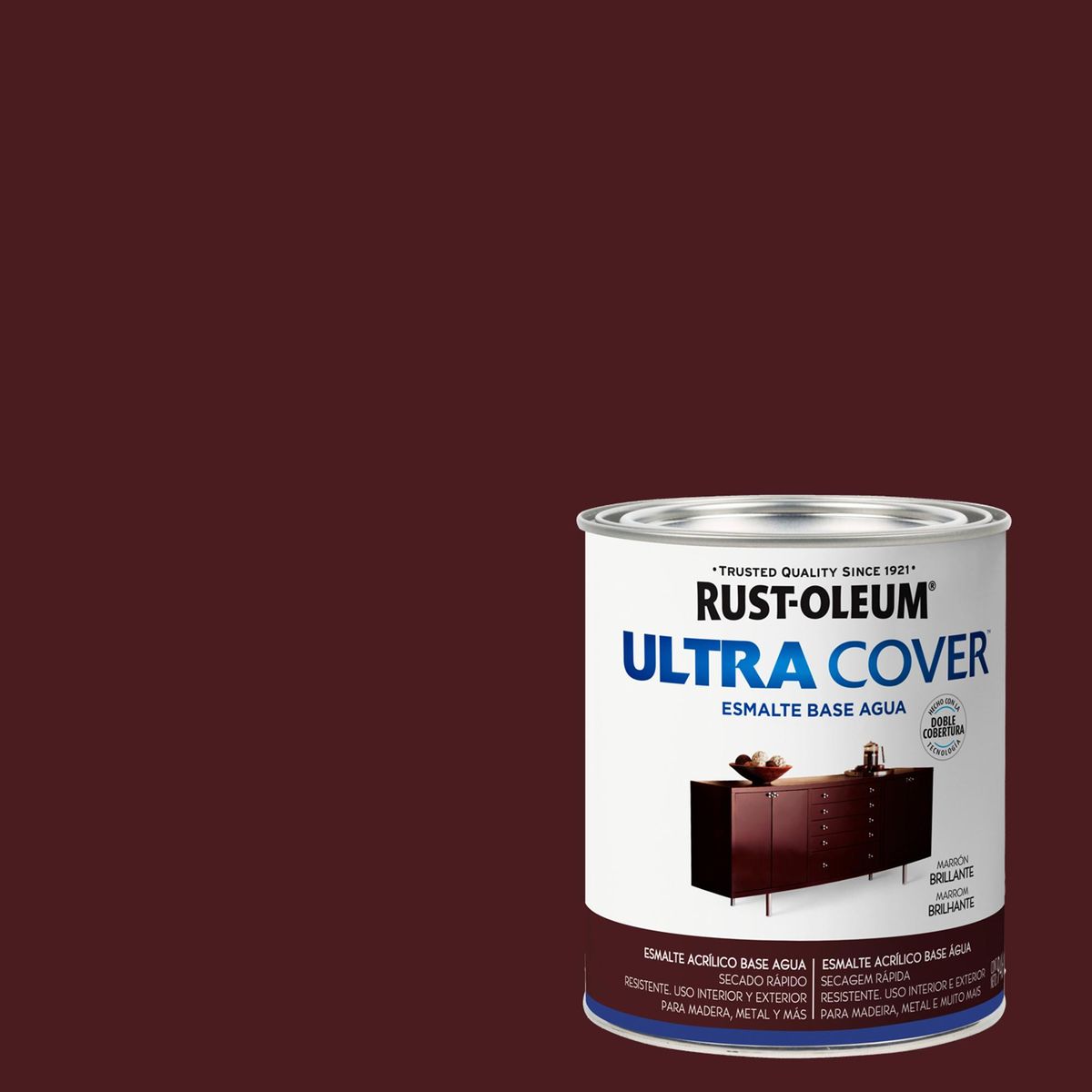 RUST OLEUM Esmalte al Agua 0.25 galón(es) Brillante Café Marrón ...