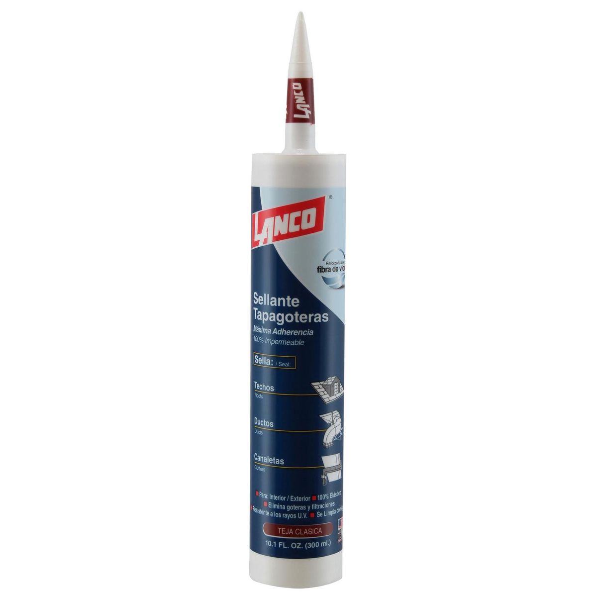 LANCO - Tapagoteras Lanco Rojo 300 ml para Techos y Reparaciones