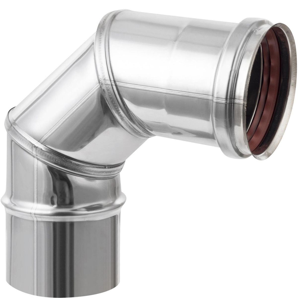 AMESTI - Codo acero inoxidable 80 mm x 90°