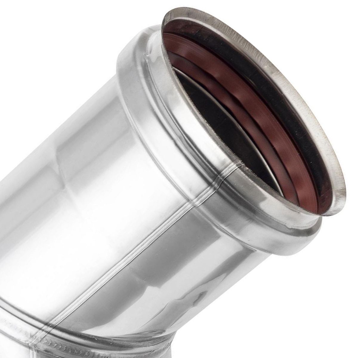 AMESTI - Codo acero inoxidable 80 mm x 90°