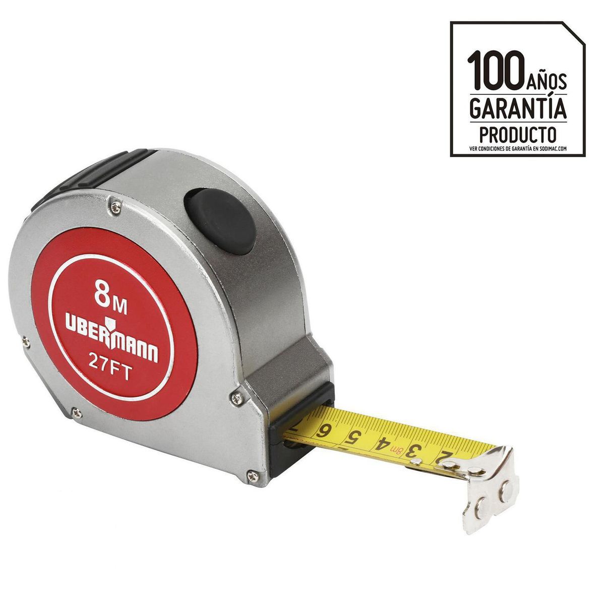 UBERMANN - Huincha de medir 8 metros metal