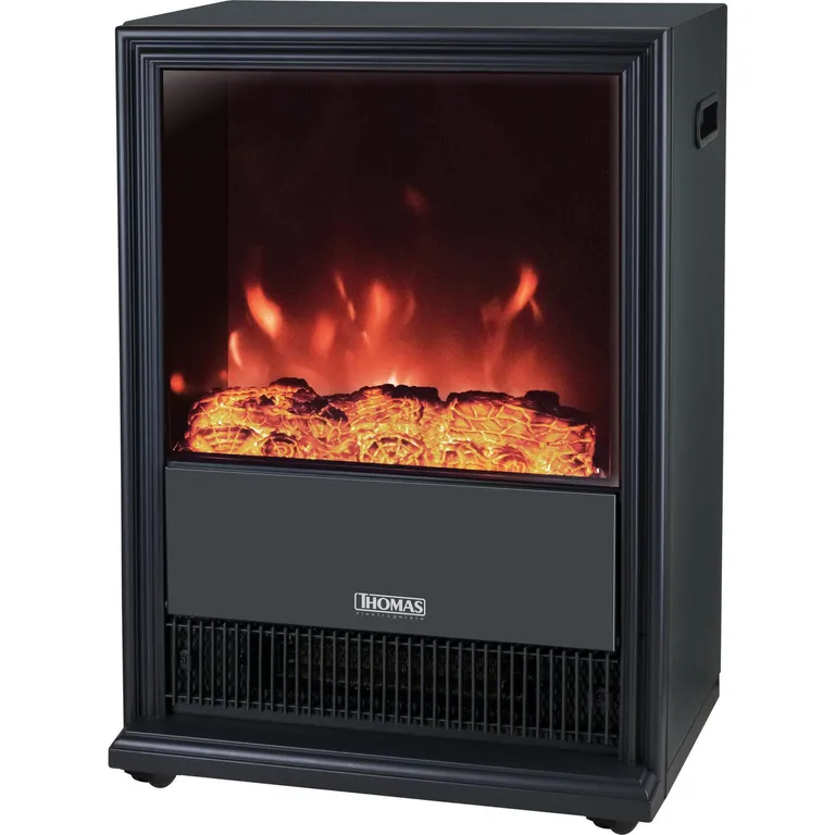 THOMAS Chimenea Eléctrica 1850 W Aire Forzado TH-FP70 Negro