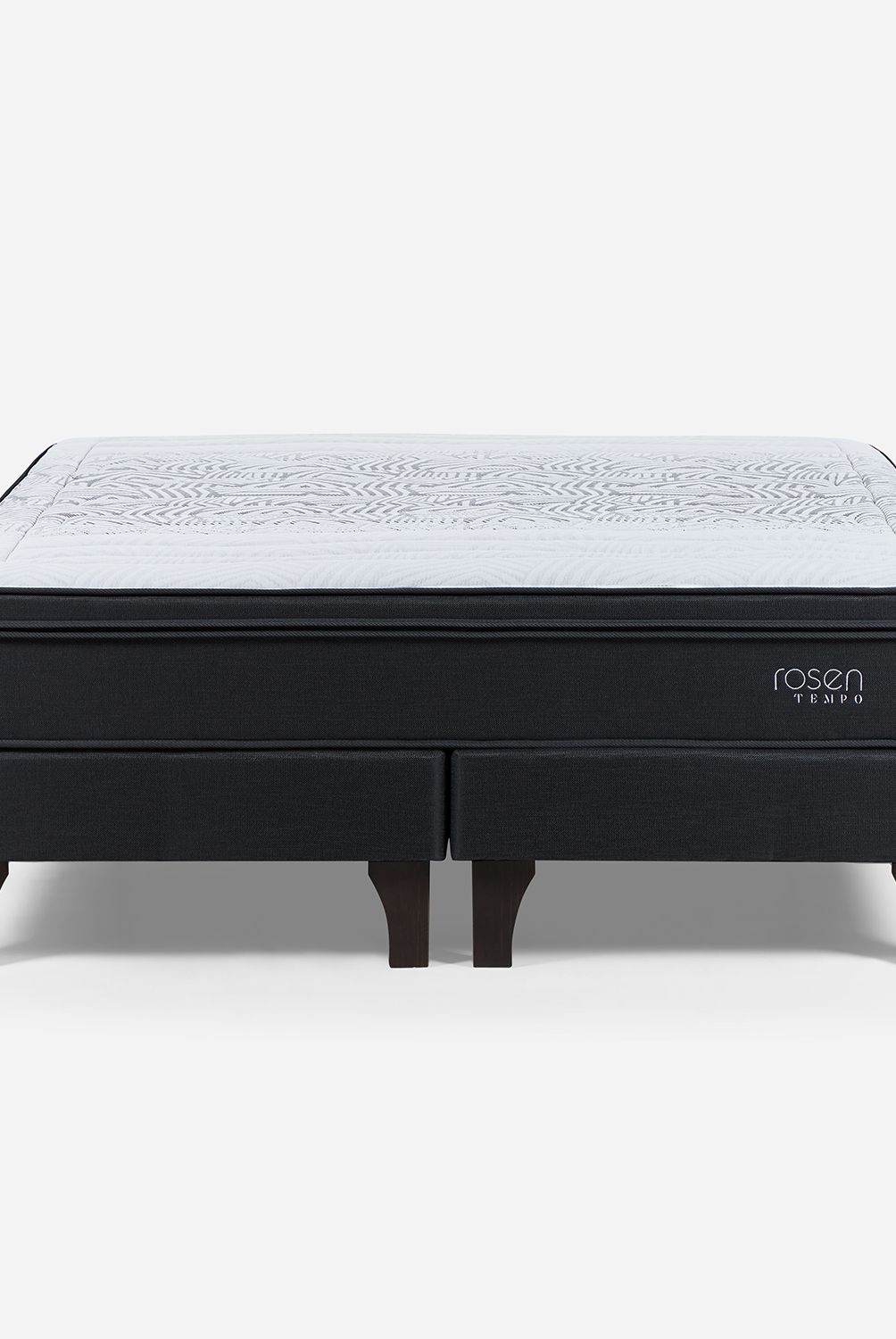 ROSEN - Cama King Americana Tempo Negro/Blanco