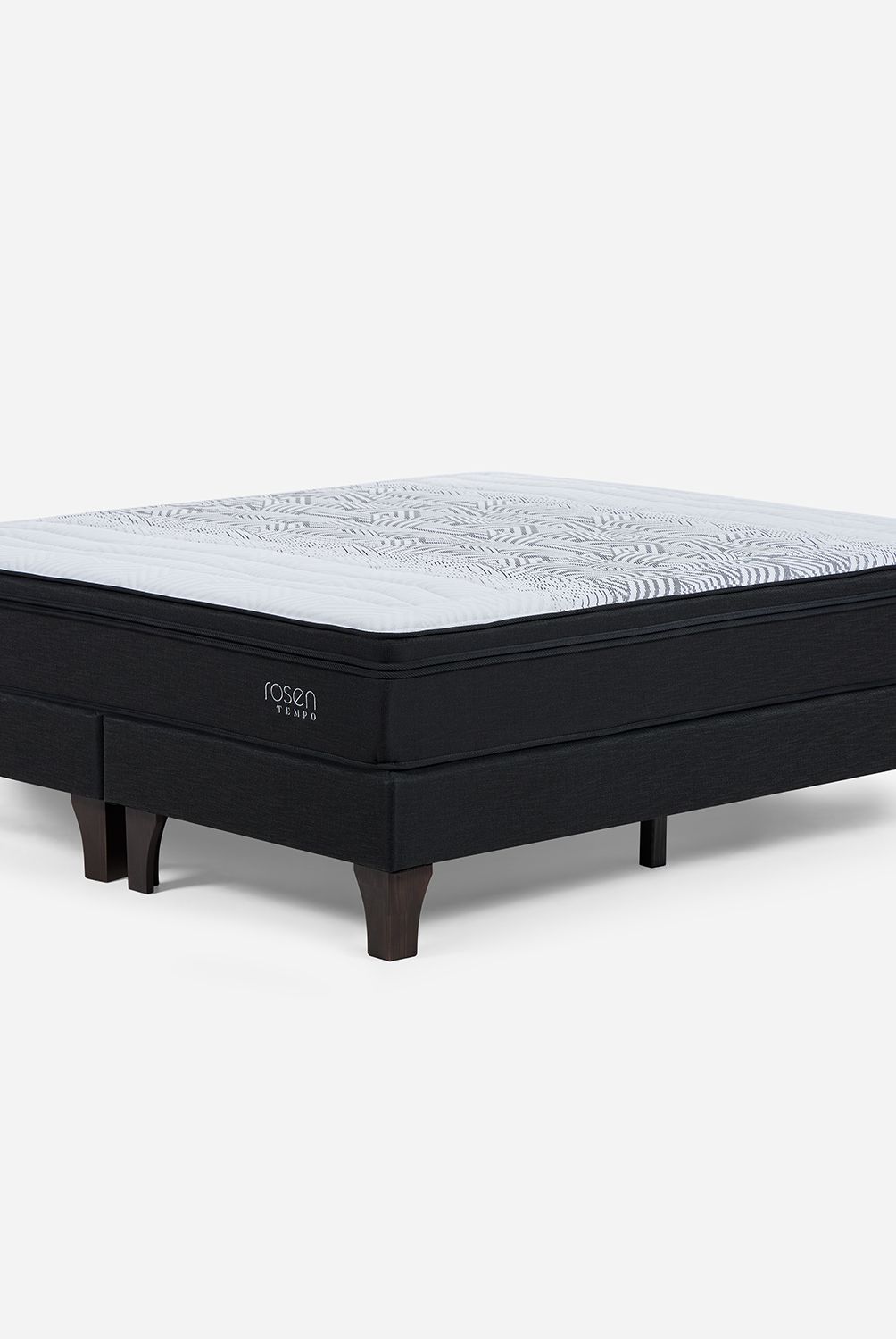 ROSEN - Cama King Americana Tempo Negro/Blanco